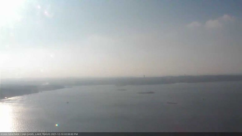 Lake Travis webcam, December 10, 2021 3:00 PM CT
