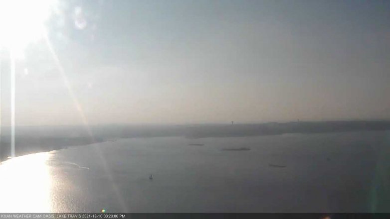 Lake Travis webcam, December 10, 2021 3:25 PM CT