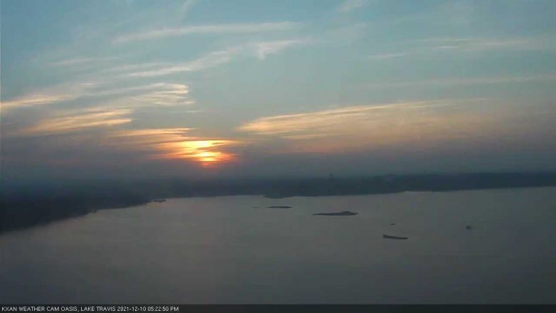 Lake Travis webcam, December 10, 2021 5:25 PM CT