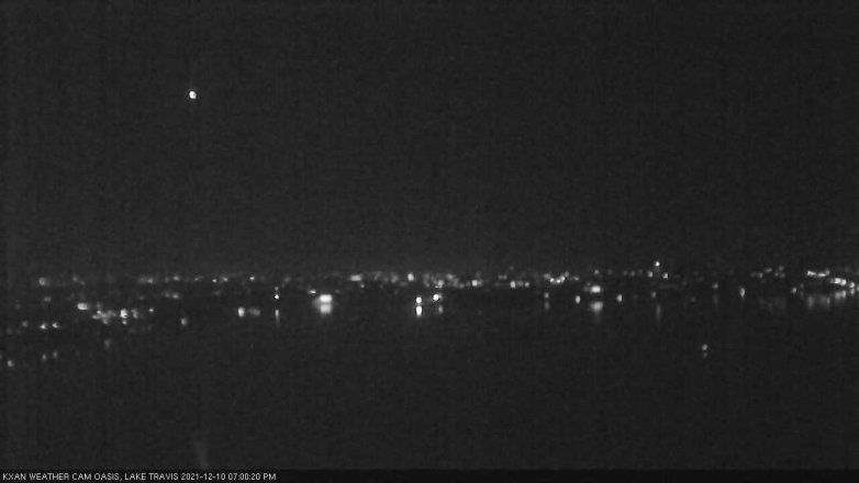 Lake Travis webcam, December 10, 2021 7:00 PM CT