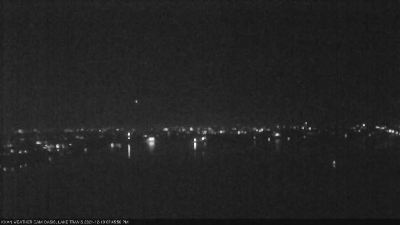 Lake Travis webcam, December 10, 2021 7:45 PM CT