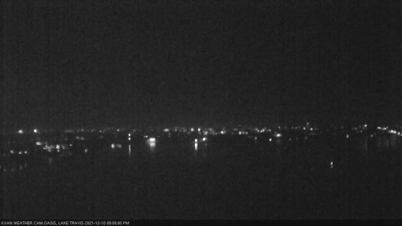 Lake Travis webcam, December 10, 2021 8:00 PM CT