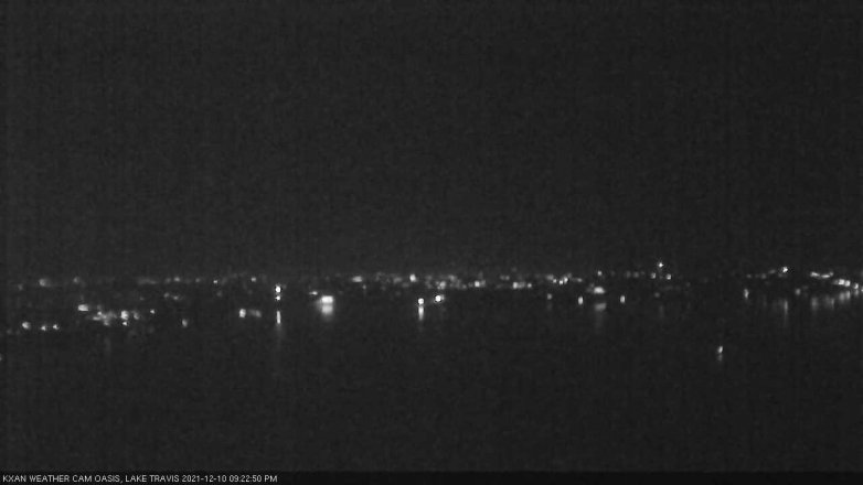 Lake Travis webcam, December 10, 2021 9:25 PM CT