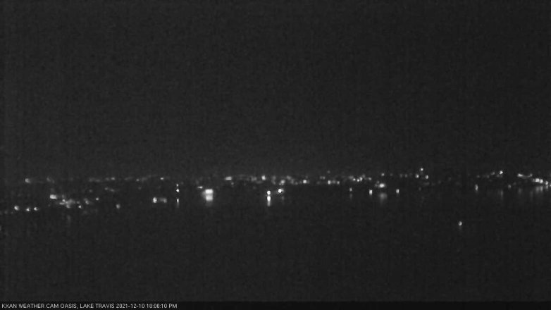 Lake Travis webcam, December 10, 2021 10:00 PM CT