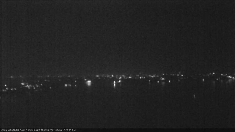Lake Travis webcam, December 10, 2021 10:25 PM CT