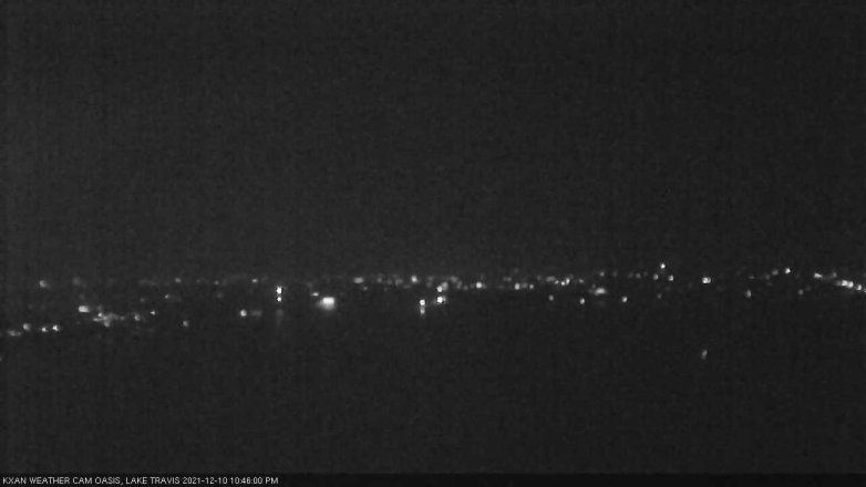 Lake Travis webcam, December 10, 2021 10:45 PM CT