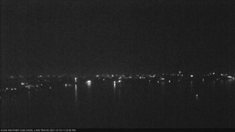 Lake Travis webcam, December 10, 2021 11:25 PM CT