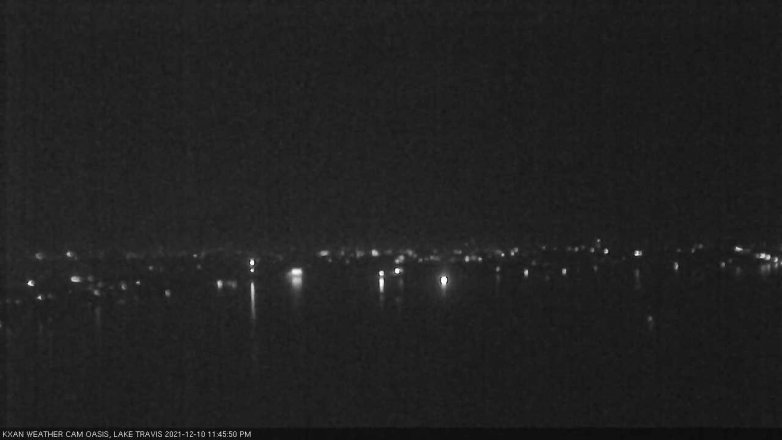 Lake Travis webcam, December 10, 2021 11:45 PM CT