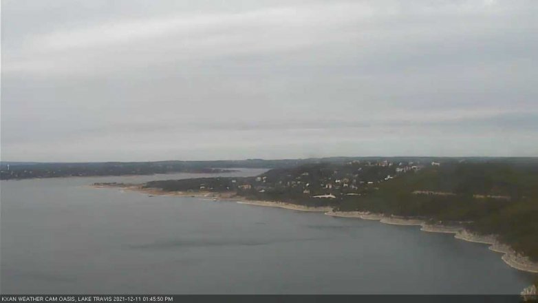 Lake Travis webcam, December 11, 2021 1:45 PM CT