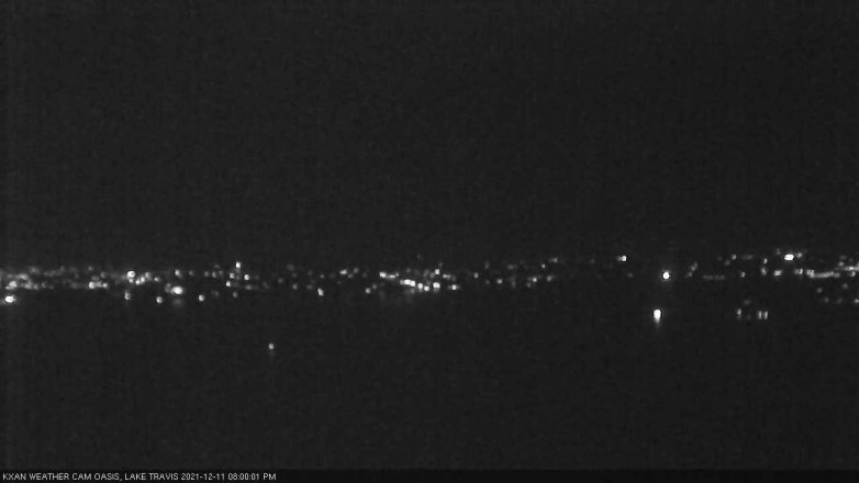 Lake Travis webcam, December 11, 2021 8:00 PM CT