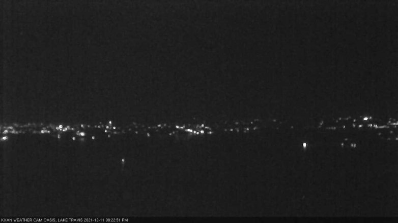 Lake Travis webcam, December 11, 2021 8:25 PM CT