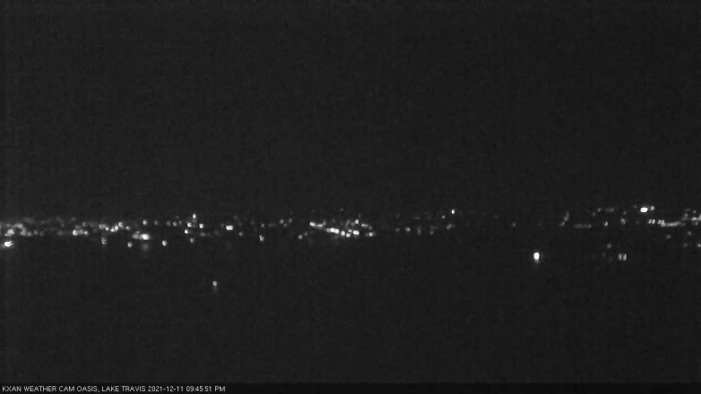 Lake Travis webcam, December 11, 2021 9:45 PM CT