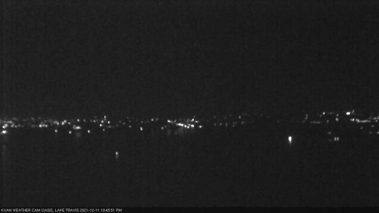 Lake Travis webcam, December 11, 2021 10:45 PM CT