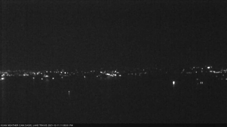 Lake Travis webcam, December 11, 2021 11:00 PM CT