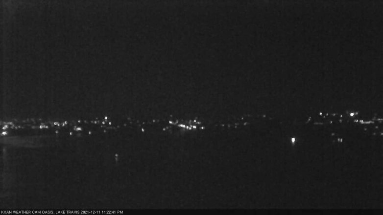 Lake Travis webcam, December 11, 2021 11:25 PM CT