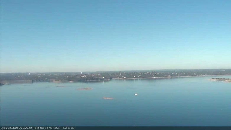 Lake Travis webcam, December 12, 2021 10:00 AM CT