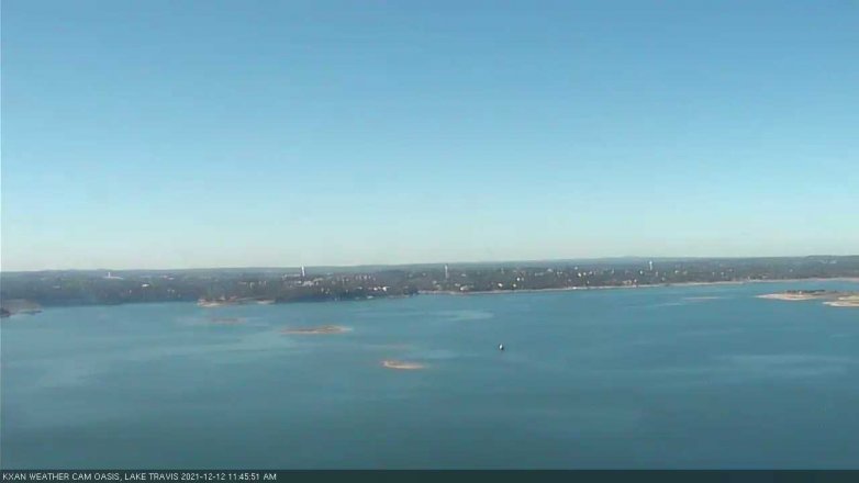 Lake Travis webcam, December 12, 2021 11:45 AM CT