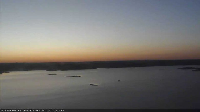 Lake Travis webcam, December 12, 2021 5:45 PM CT