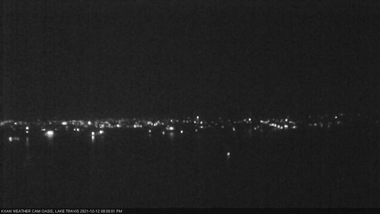 Lake Travis webcam, December 12, 2021 8:00 PM CT