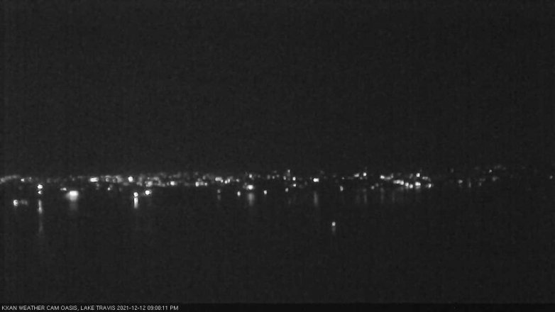 Lake Travis webcam, December 12, 2021 9:00 PM CT