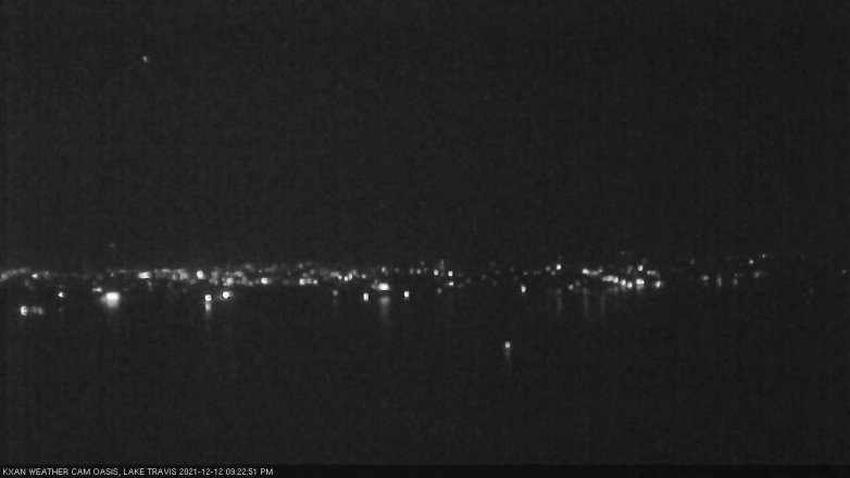 Lake Travis webcam, December 12, 2021 9:25 PM CT