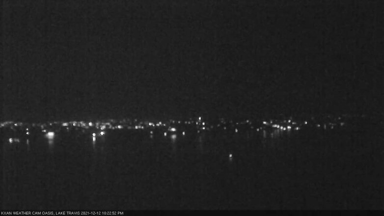 Lake Travis webcam, December 12, 2021 10:25 PM CT