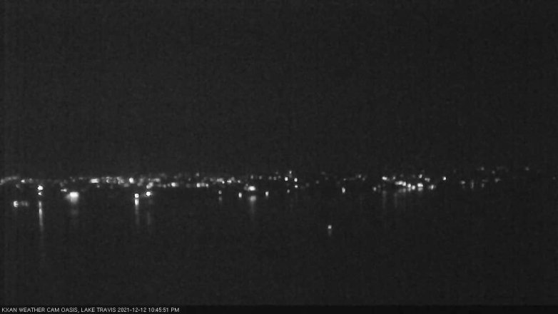 Lake Travis webcam, December 12, 2021 10:45 PM CT