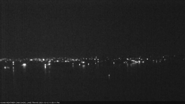 Lake Travis webcam, December 12, 2021 11:00 PM CT