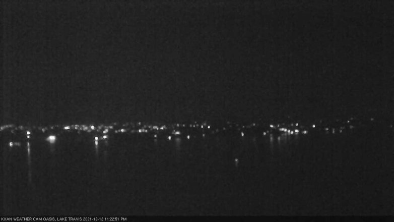 Lake Travis webcam, December 12, 2021 11:25 PM CT