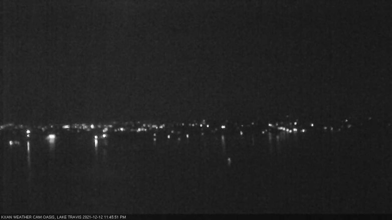 Lake Travis webcam, December 12, 2021 11:45 PM CT