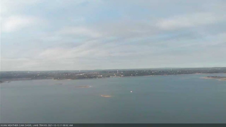 Lake Travis webcam, December 13, 2021 11:00 AM CT