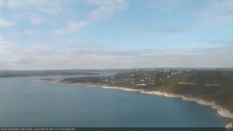 Lake Travis webcam, December 13, 2021 1:00 PM CT