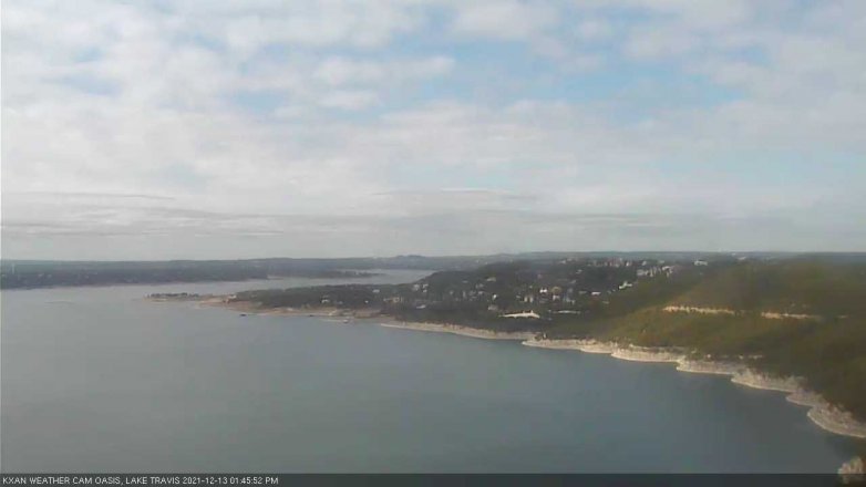 Lake Travis webcam, December 13, 2021 1:45 PM CT