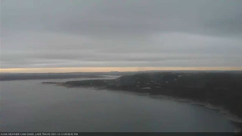Lake Travis webcam, December 13, 2021 5:00 PM CT