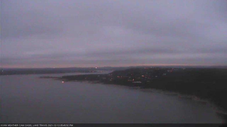 Lake Travis webcam, December 13, 2021 5:45 PM CT