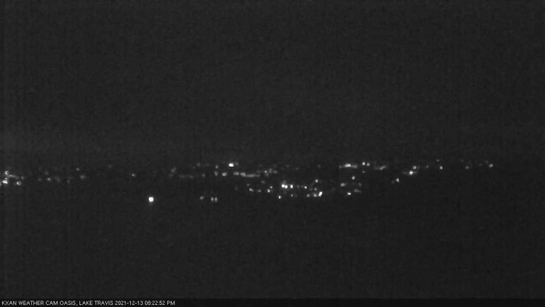 Lake Travis webcam, December 13, 2021 8:25 PM CT