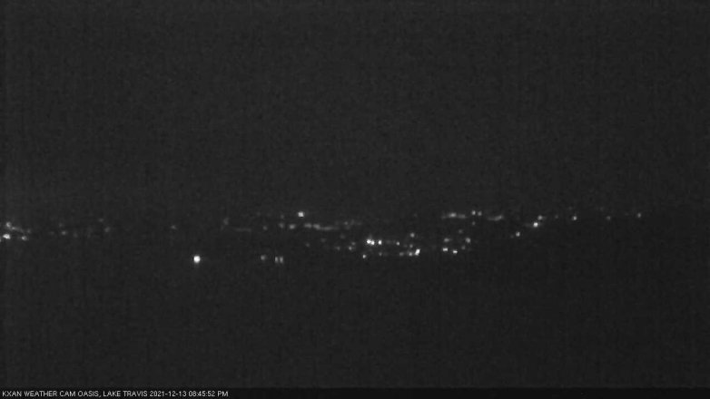 Lake Travis webcam, December 13, 2021 8:45 PM CT