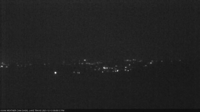 Lake Travis webcam, December 13, 2021 9:00 PM CT