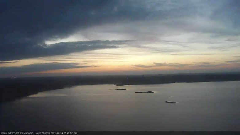 Lake Travis webcam, December 14, 2021 5:45 PM CT