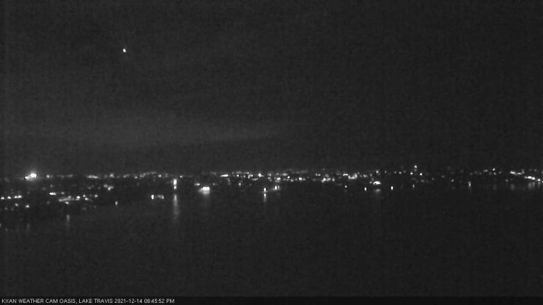 Lake Travis webcam, December 14, 2021 6:45 PM CT