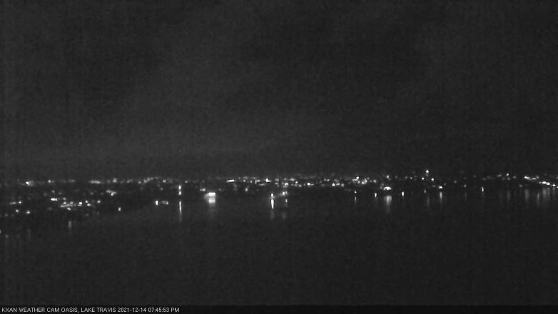Lake Travis webcam, December 14, 2021 7:45 PM CT