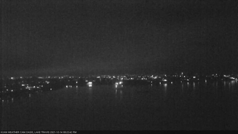 Lake Travis webcam, December 14, 2021 8:25 PM CT