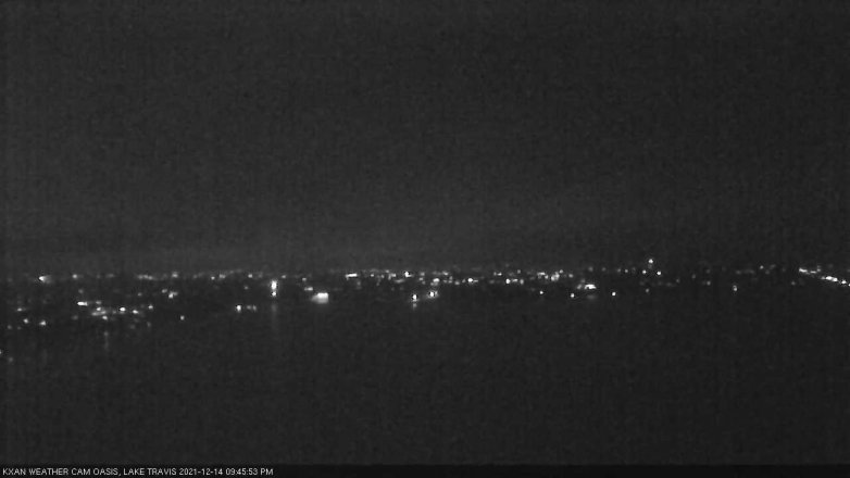 Lake Travis webcam, December 14, 2021 9:45 PM CT