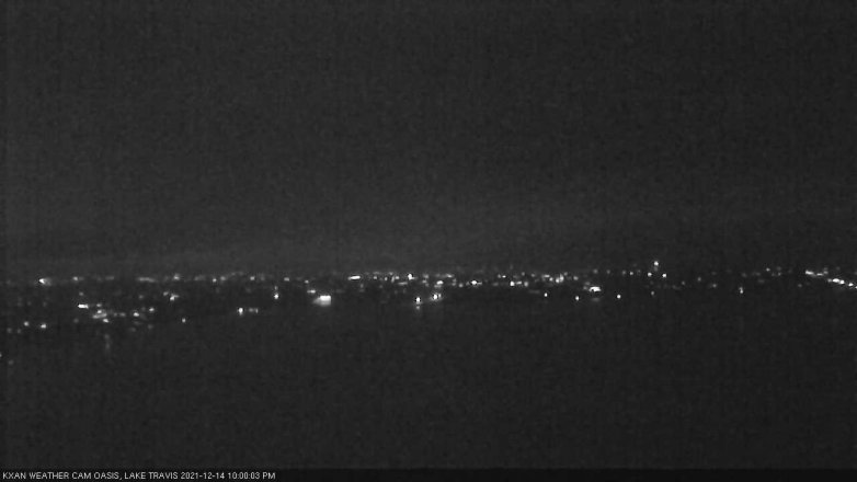 Lake Travis webcam, December 14, 2021 10:00 PM CT