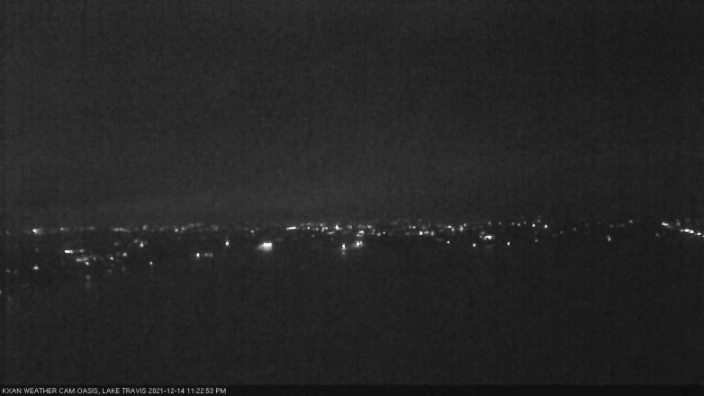 Lake Travis webcam, December 14, 2021 11:25 PM CT