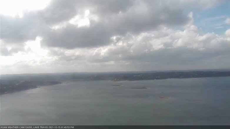 Lake Travis webcam, December 15, 2021 1:45 PM CT