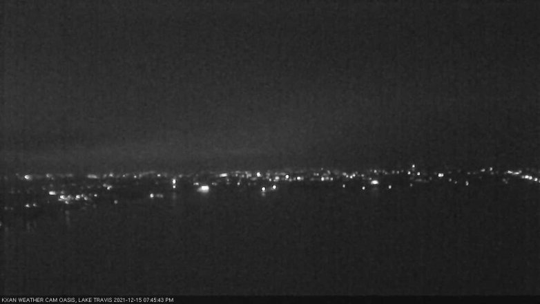 Lake Travis webcam, December 15, 2021 7:45 PM CT