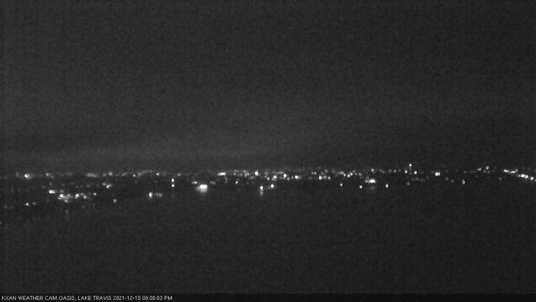 Lake Travis webcam, December 15, 2021 8:00 PM CT