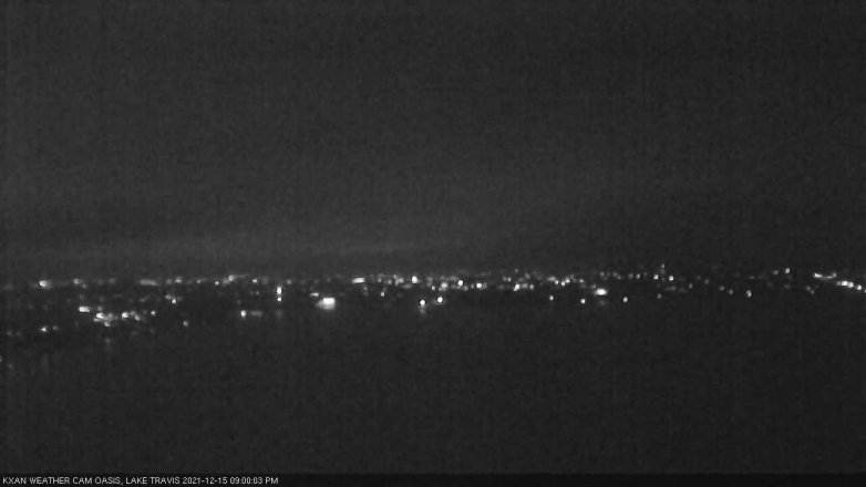 Lake Travis webcam, December 15, 2021 9:00 PM CT