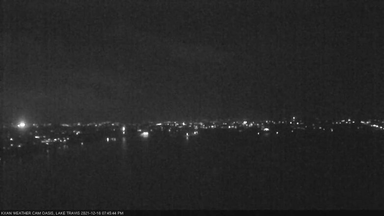 Lake Travis webcam, December 16, 2021 7:45 PM CT